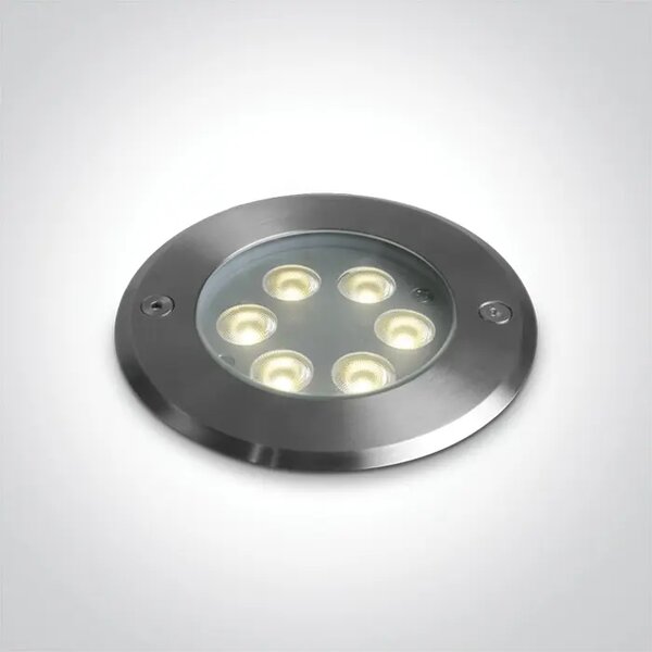VGRADNA LED TALNA SVETILKA IP67 6x1W WW 24V DC DM69076B/W