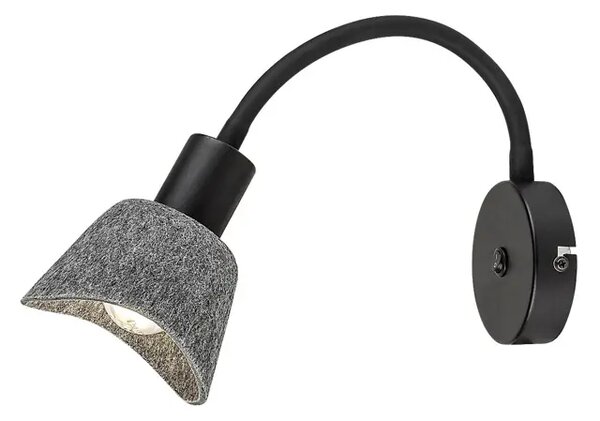 Farelia STENSKA SVETILKA E14 1X MAX 10W/ČRNA/IP20 RA73009