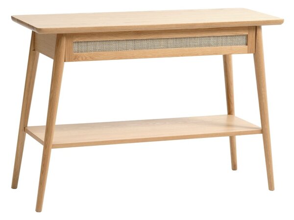 Stranska mizica z mizno ploščo v hrastovem dekorju 40x110 cm Barrali – Unique Furniture