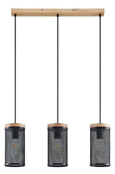 LindbyLindby - Kiriya 3 Pendant Black/Wood Lindby