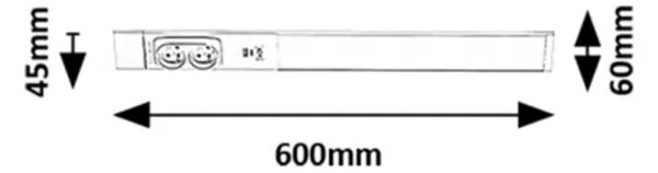 BilalE LED OSVETLITEV ZA POLICE 18W/MAT BELA/IP20/1750lm RA78042