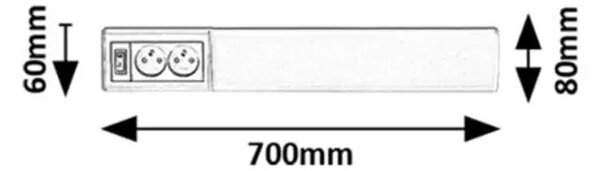 LED OSVETLITEV ZA POLICE Bath2E 15W/BELA/IP20/1300lm RA78041