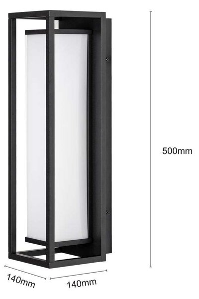 LucandeLucande - Banetti Outdoor Wall Lamp H50 Black Lucande