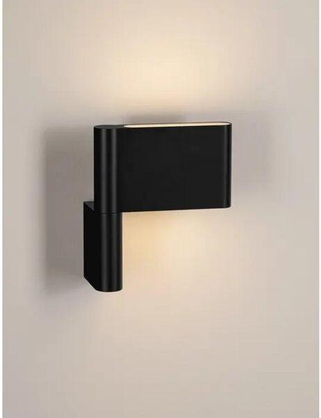 FLUSSO STENSKA SVETILKA ČRNA LED 5W 220-240V 189lm IP20 3000K NL9540277