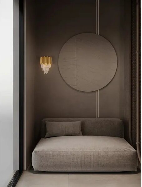 STENSKA SVETILKA MAGNOLIA KRISTALNO ZLATA LED E14 2x5W 100-240V IP20 NL9824061