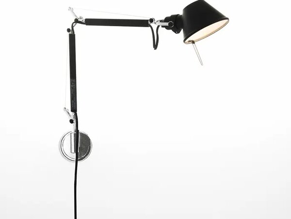 STENSKA SVETILKA TOLOMEO MICRO S ČRNIM NOSILCEM E14 A010930 + A025150 AR010930+AR025150