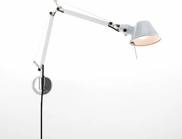 TOLOMEO MIKRO STENSKA SVETILKA Z NOSILCEM BELA E14 0010920A + A025150 AR0010920A+AR025150
