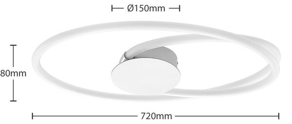 LucandeLucande - Ovala LED Stropna Svetilka Ø72 Krom Lucande