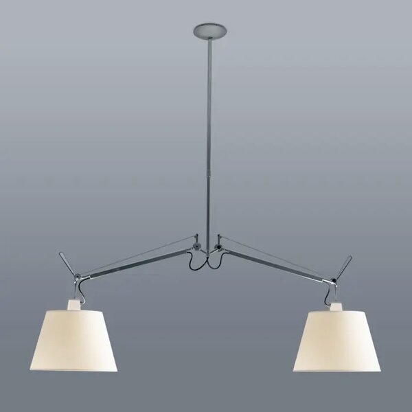 VISEČA SVETILKA TOLOMEO BASCULANTE Z 2 ALUMINIJASTIMA NOSILOMA IN SENČNIKOM 0630010A + 0780020A AR0630010A+AR0780020A