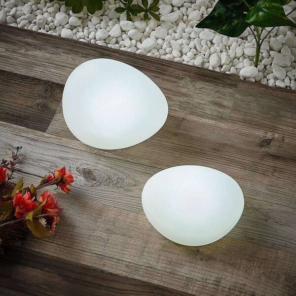 LindbyLindby - Pebbla LED Sončna Svetilka 2 pcs. White Lindby