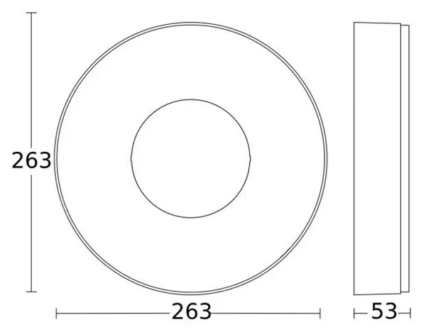 STROPNA SVETILKA BELA/ANTRACIT 17,1 W 3000 K 1165 lm RS200 C