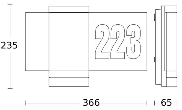 LED ZUNANJA STENSKA SVETILKA S SENZORJEM IN BLUETOOTH L 270 SC ANTRACIT 7,8 W 3000 K L270 SC ANT