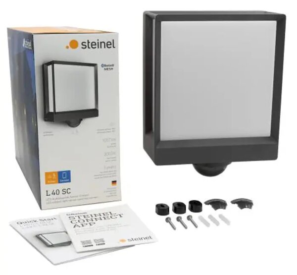 LED ZUNANJA STENSKA SVETILKA S SENZORJEM IN BLUETOOTH L 40 SC ANTRACIT 12,9 W 3000 K L40 SC ANT
