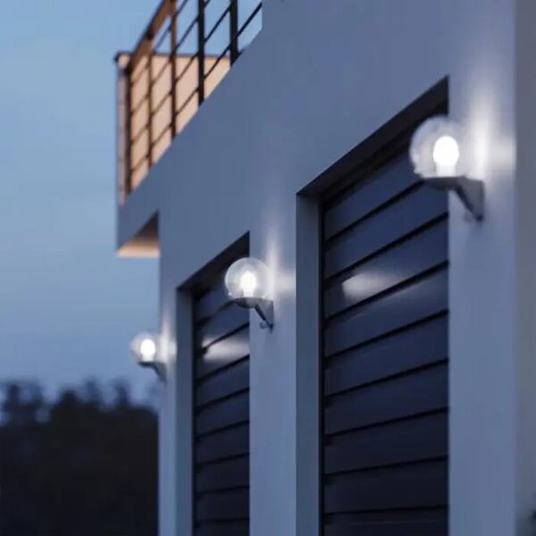 LED ZUNANJA STENSKA SVETILKA S SENZORJEM L 585 ANTRACIT E27 60W L585 ANT