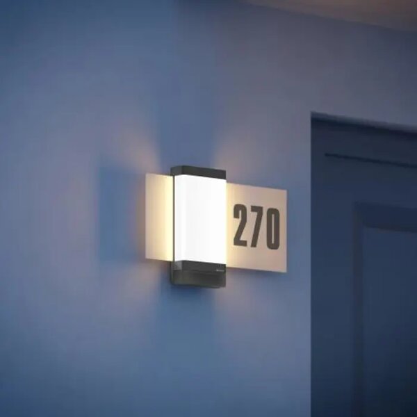 LED ZUNANJA STENSKA SVETILKA S SENZORJEM IN BLUETOOTH L 270 SC ANTRACIT 7,8 W 3000 K L270 SC ANT