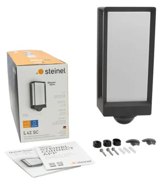 LED ZUNANJA STENSKA SVETILKA S SENZORJEM IN BLUETOOTH L 42 SC ANTRACIT 13W 3000K 889lm L42 SC ANT