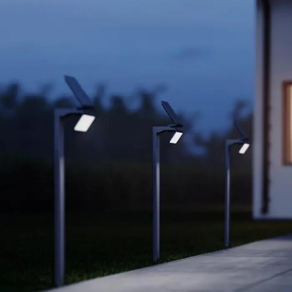 LED ZUNANJA TALNA SVETILKA S SENZORJEM XSOLAR GL-S ANTRACITNA V2 XSOLAR GL-S ANT V2