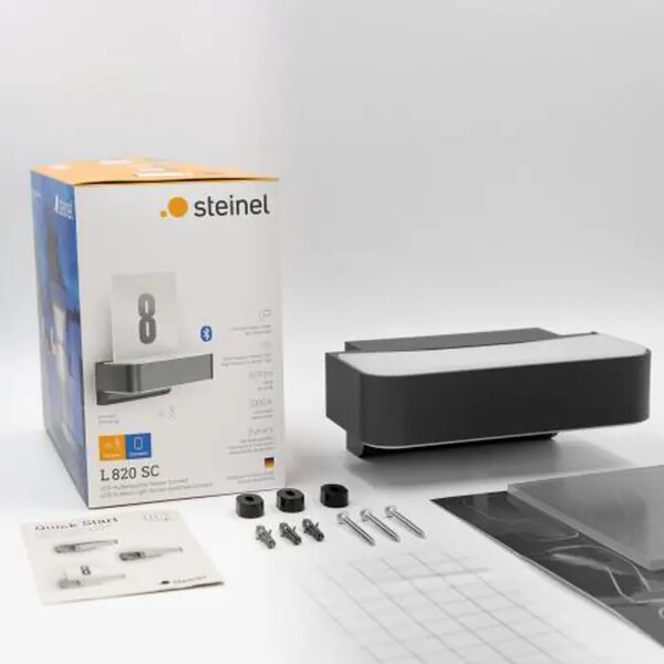 LED ZUNANJA STENSKA SVETILKA S SENZORJEM L 820 SC ANTRACIT 9,8 W 3000 K 679 lm L820 SC ANT