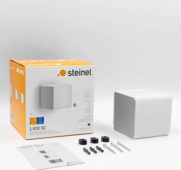 LED ZUNANJA STENSKA SVETILKA S SENZORJEM IN BLUETOOTH L 830 SC SREBRNA 9,1 W 3000 K L830 SC SI