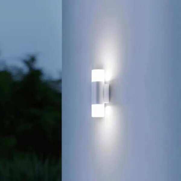 LED ZUNANJA STENSKA SVETILKA S SENZORJEM L 910 S SREBRNA 9,8 W 3000 K 797 lm L910 S SI