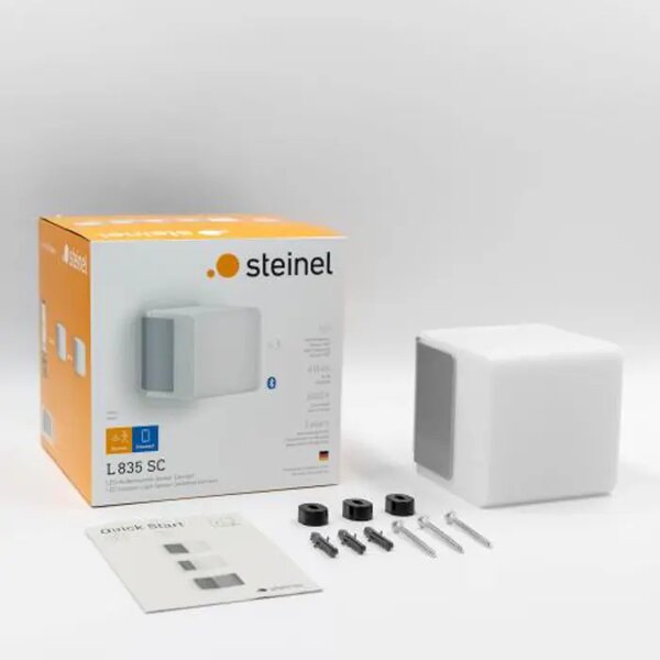 LED ZUNANJA STENSKA SVETILKA S SENZORJEM IN BLUETOOTH L 835 SC SREBRNA 9,1 W 3000 K L835 SC SI