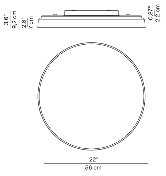 KOMPLET LED STENSKE/STROPNE SVETILKE COMPENDIUM D81P2 3000K ALUMINIJASTA LP1D810P200020+LP1D810/28D000