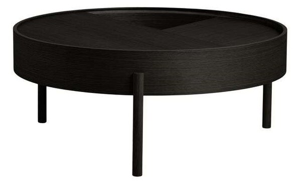 WoudWoud - Arc Coffee Table Ø89 Black Ash Woud