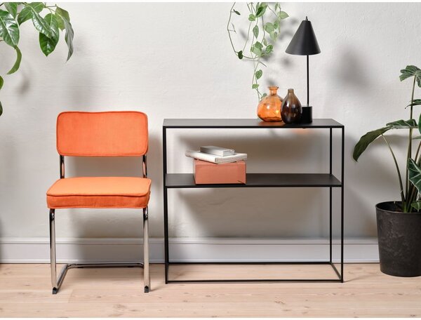 Oranžen jedilni stol iz rebrastega žameta Rupert – Unique Furniture