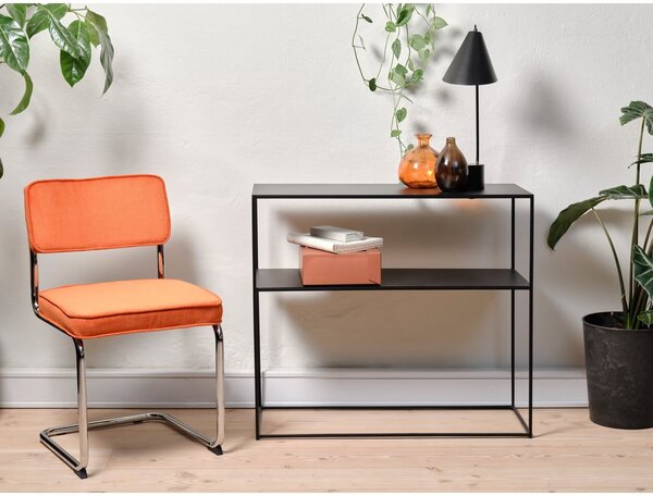 Oranžen jedilni stol iz rebrastega žameta Rupert – Unique Furniture