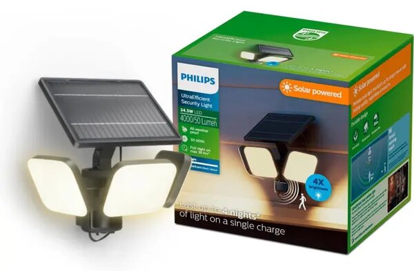 Zyren VANJSKI ZIDNI SOLARNI REFLEKTOR SA SENZOROM 24.5W 3000K CRNA 8721103105431