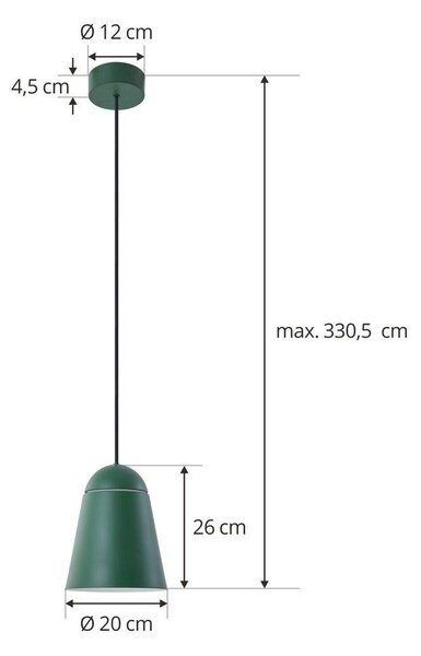 NOLANOLA - Montes Obesek Svetilka Green NOLA