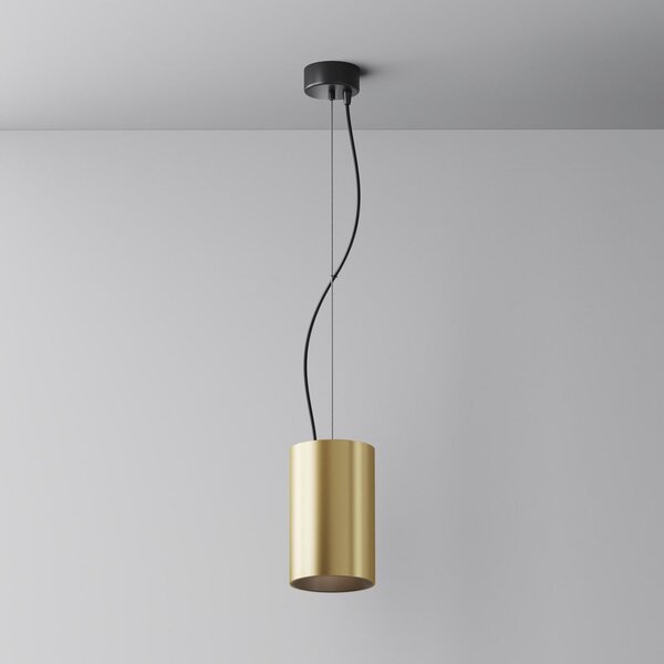 Maytoni LED viseča svetilka Efir, zlata mat, Ø 10,5cm, 33W, 38°, Zlata / medeninasta, Dnevna soba / jedilnica, Aluminij, Sodobni