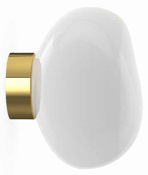 Tom Dixon LED stenska svetilka Melt, Ø 29 cm, opalno-zlata barva, zatemnjen, Zlata / medeninasta, Dnevna soba / jedilnica, Plastika, Dizajn
