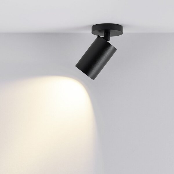 Deko-Light CAN TILT stropna svetilka, črna, Ø 8 cm, 1-svetlobna, kovinska GU10, zatemnjen, Črna, Dnevna soba / jedilnica, Aluminij