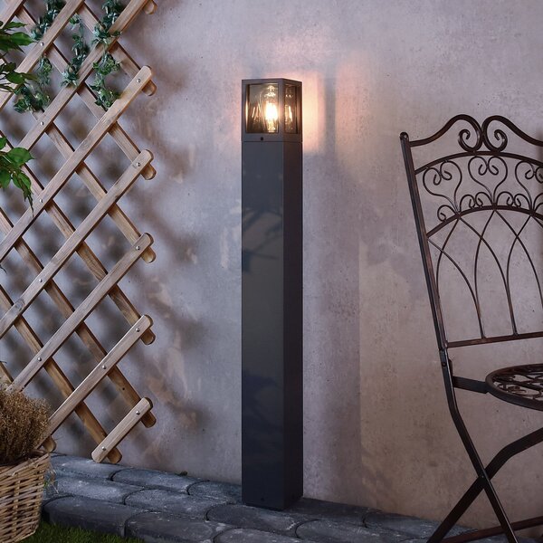 Deko-Light Svetilka za pot Facado II, višina 100 cm, siva/dimna 11 x cm IP65, zatemnjen, Siva, Aluminij, Sodobni