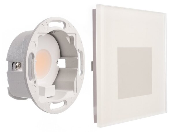 Deko-Light LED stenska svetilka SET Alwaid, matirano steklo, 8 x cm, 2.700 K, Bela, Hodnik, Steklo, Sodobni, Vgradne luči kotne