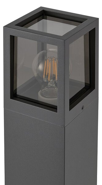 Deko-Light Svetilka za pot Facado II, višina 65 cm, siva/dim, 11 x cm IP65, zatemnjen, Siva, Aluminij, Sodobni