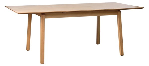 Raztegljiva jedilna miza z mizno ploščo v hrastovem dekorju 95x200 cm Bari – Unique Furniture