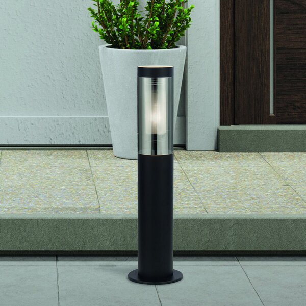 Searchlight Osnovna luč, IP44, črna, višina 45 cm, kovinska, zatemnjen, Črna, Aluminij, Sodobni
