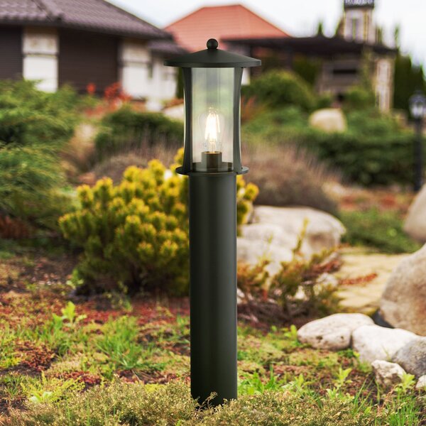 Searchlight Svetilka Pagoda, IP44, črna, višina 73 cm, kovinska, zatemnjen, Črna, Aluminij