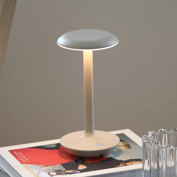 Markslöjd LED namizna svetilka Petit, siva, aluminij, IP44, zatemnjen, Bež, Aluminij, Sodobni