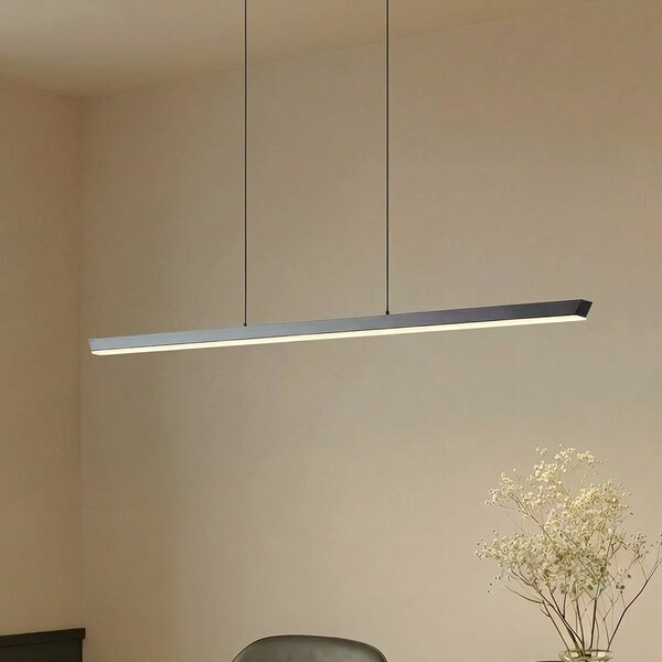 Lucande LED viseča svetilka Solvar, 117 cm, črna, CCT, z možnostjo zatemnitve, zatemnjen, Črna, Dnevna soba / jedilnica, Kovina, Sodobni