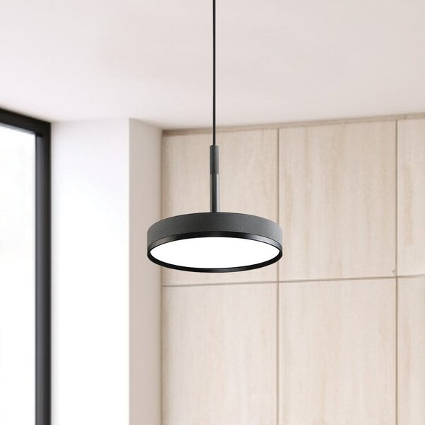 Viokef LED obesna svetilka Don, siva, Ø 20 cm, kovina, Siva, Dnevna soba / jedilnica, Aluminij, Sodobni