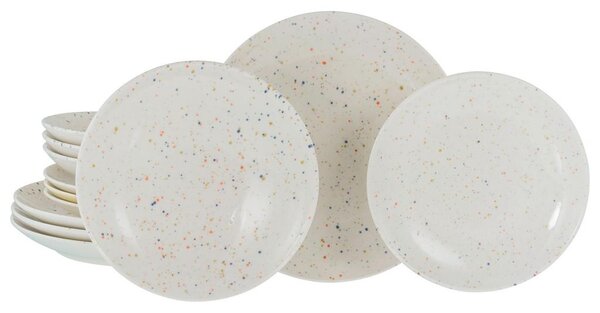 Creatable Jedilni Servis Confetti White, 12-Delni