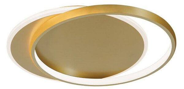 Viokef LED stropna svetilka Evelyn, zlata, dolžina 55 cm, kovina, Zlata / medeninasta, Dnevna soba / jedilnica, Aluminij, Sodobni