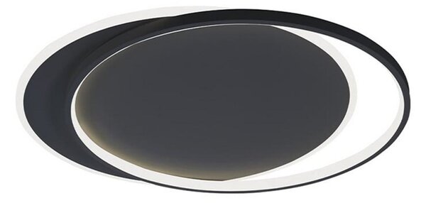 Viokef LED stropna svetilka Evelyn, črna, dolžina 55 cm, kovina, Črna, Dnevna soba / jedilnica, Aluminij, Sodobni
