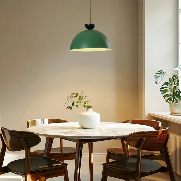 EMIBIG LIGHTING Lestenec Lunaro, zelen, Ø 40 cm, kovina, zatemnjen, Zelena, Dnevna soba / jedilnica, Kovina, Sodobni