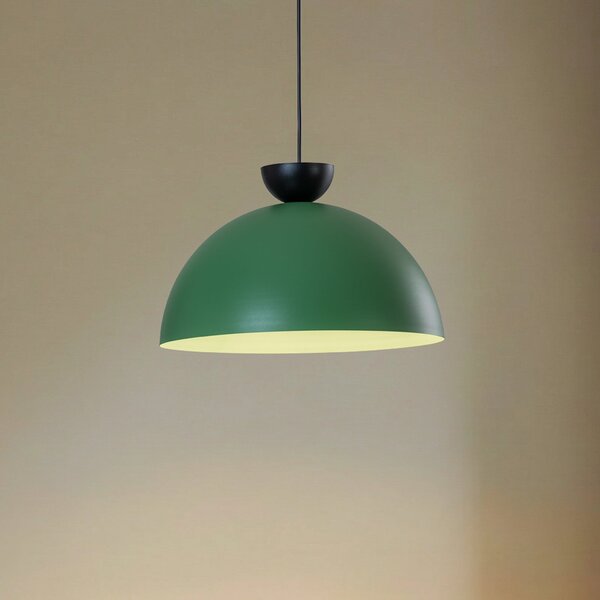 EMIBIG LIGHTING Lestenec Lunaro, zelen, Ø 40 cm, kovina, zatemnjen, Zelena, Dnevna soba / jedilnica, Kovina, Sodobni