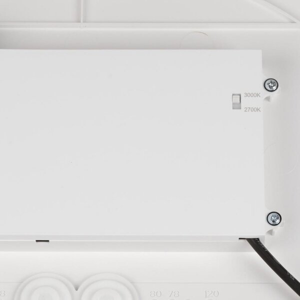SLV LED stropna svetilka Decona, Ø 42 cm, bela, kovina, CCT, zatemnjen, Bela, Kopalnica, Aluminij, Sodobni