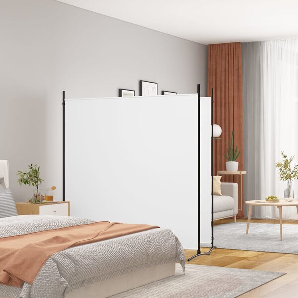 VidaXL Paravan 2-delni bel 348x180 cm blago